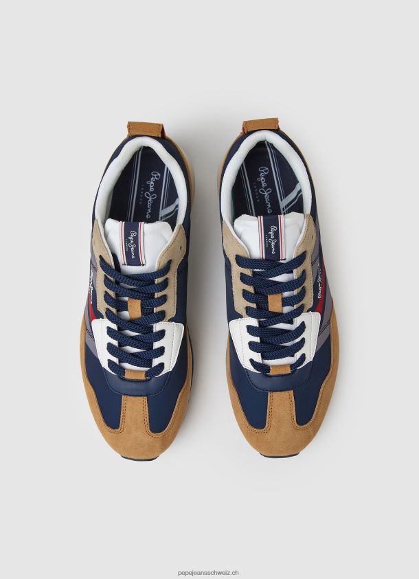 Pflegemann kombinierte Turnschuhe Männer Pepe Jeans Tabak 84XH6T1174