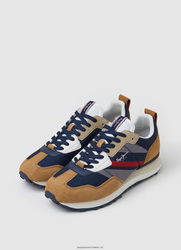 Pflegemann kombinierte Turnschuhe Männer Pepe Jeans Tabak 84XH6T1174