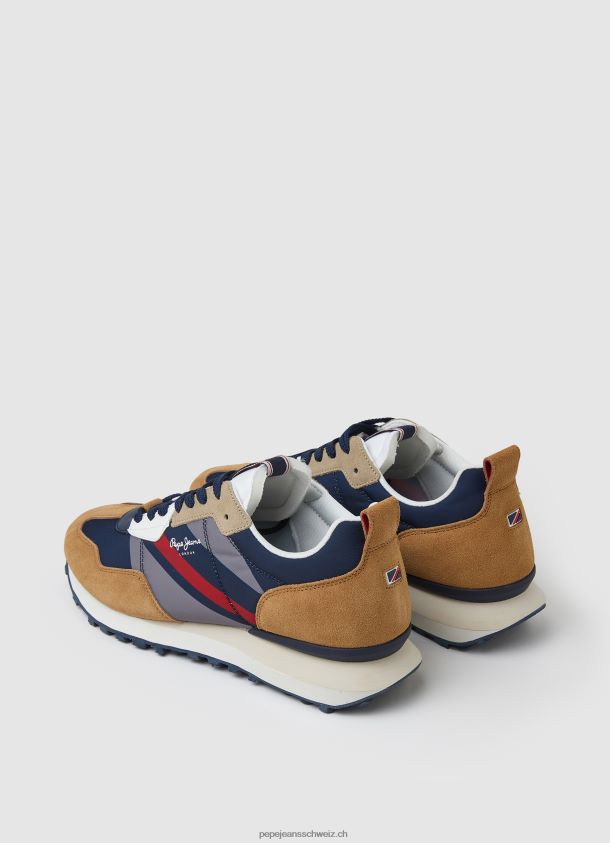 Pflegemann kombinierte Turnschuhe Männer Pepe Jeans Tabak 84XH6T1174