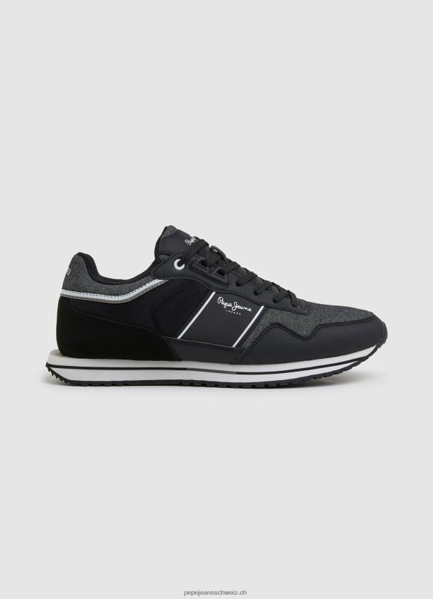 Tour Club kombinierte Turnschuhe Männer Pepe Jeans Schwarz 84XH6T1197
