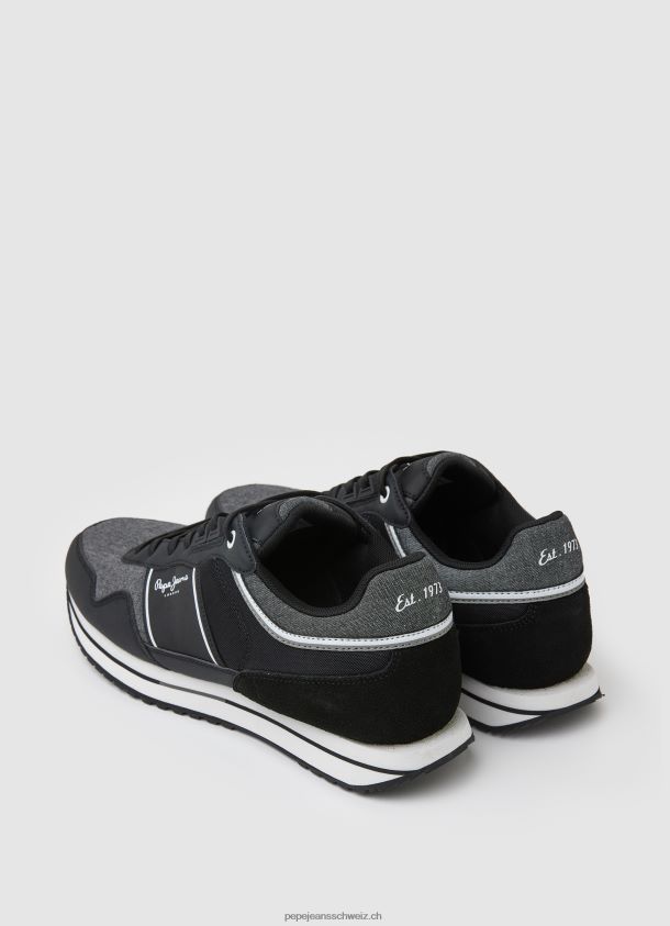 Tour Club kombinierte Turnschuhe Männer Pepe Jeans Schwarz 84XH6T1197