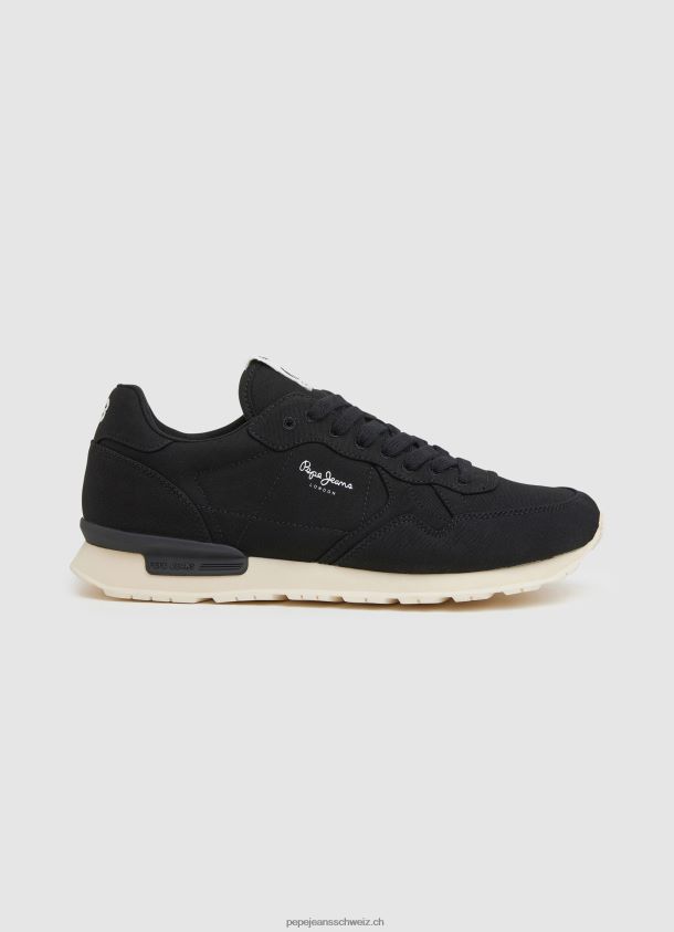 brit man öko retro turnschuhe Männer Pepe Jeans Schwarz 84XH6T1234