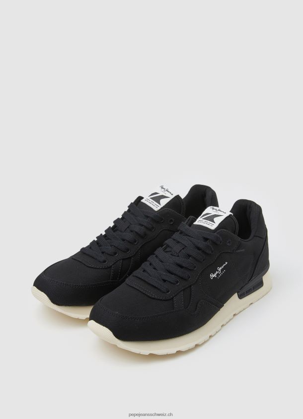 brit man öko retro turnschuhe Männer Pepe Jeans Schwarz 84XH6T1234