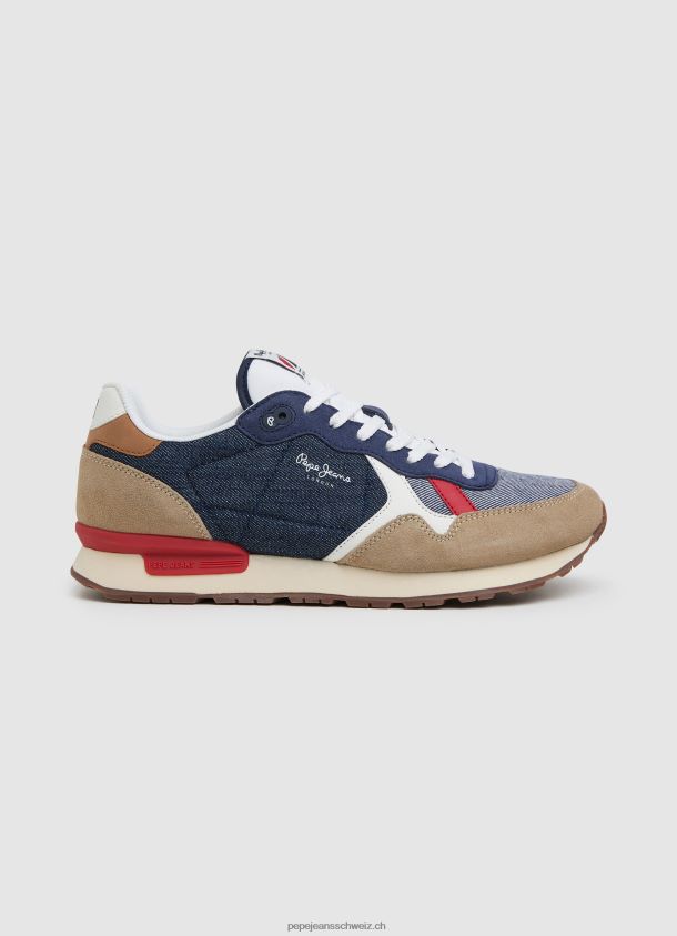 brit man kombinierte turnschuhe Männer Pepe Jeans dunkler Jeansstoff 84XH6T1175
