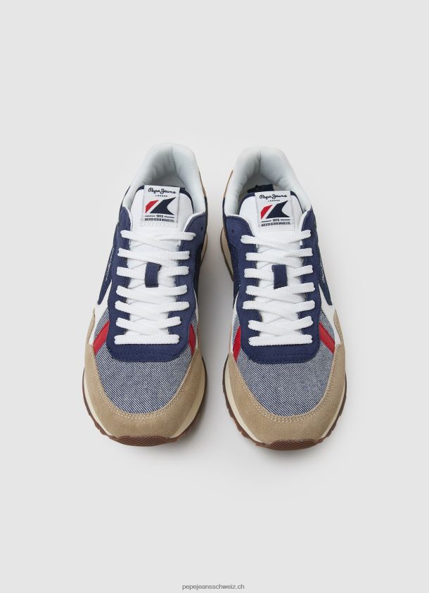 brit man kombinierte turnschuhe Männer Pepe Jeans dunkler Jeansstoff 84XH6T1175