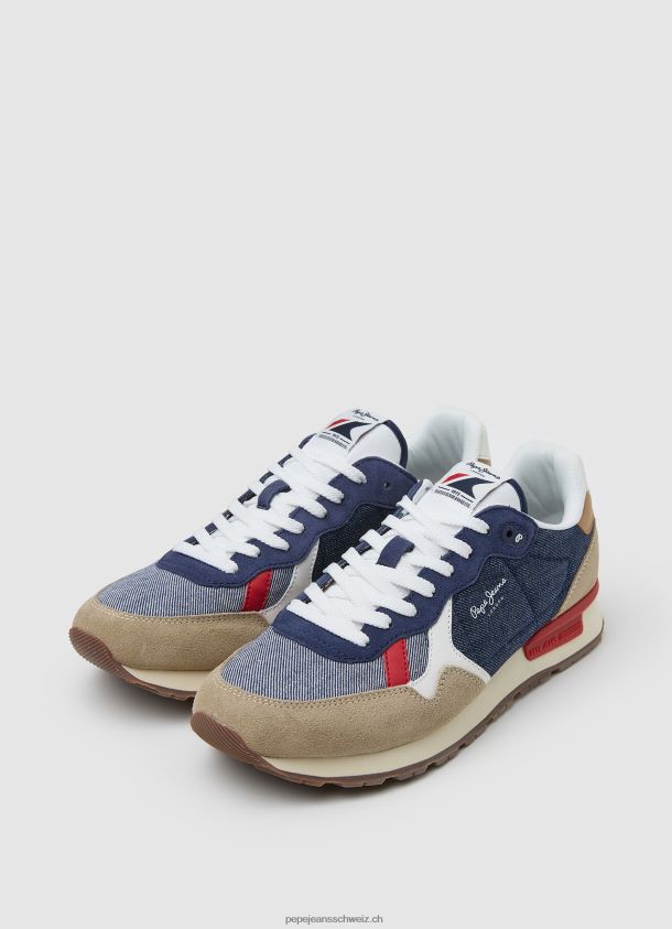 brit man kombinierte turnschuhe Männer Pepe Jeans dunkler Jeansstoff 84XH6T1175