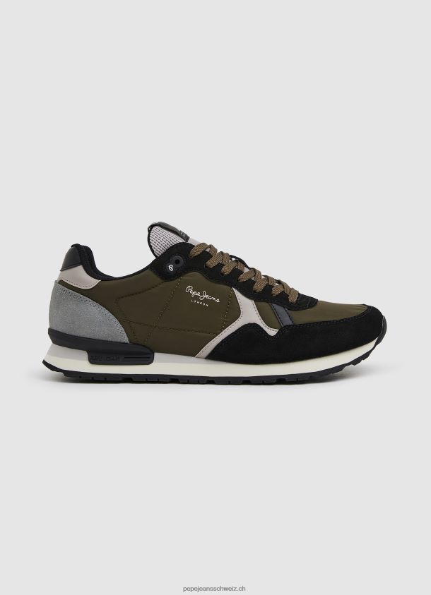 brit man studio retro turnschuhe Männer Pepe Jeans Holzkohle 84XH6T1202