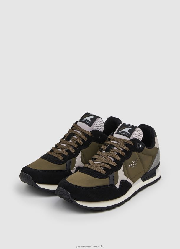 brit man studio retro turnschuhe Männer Pepe Jeans Holzkohle 84XH6T1202