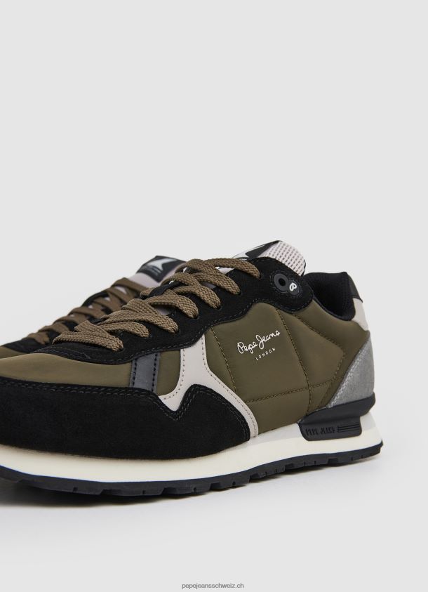 brit man studio retro turnschuhe Männer Pepe Jeans Holzkohle 84XH6T1202