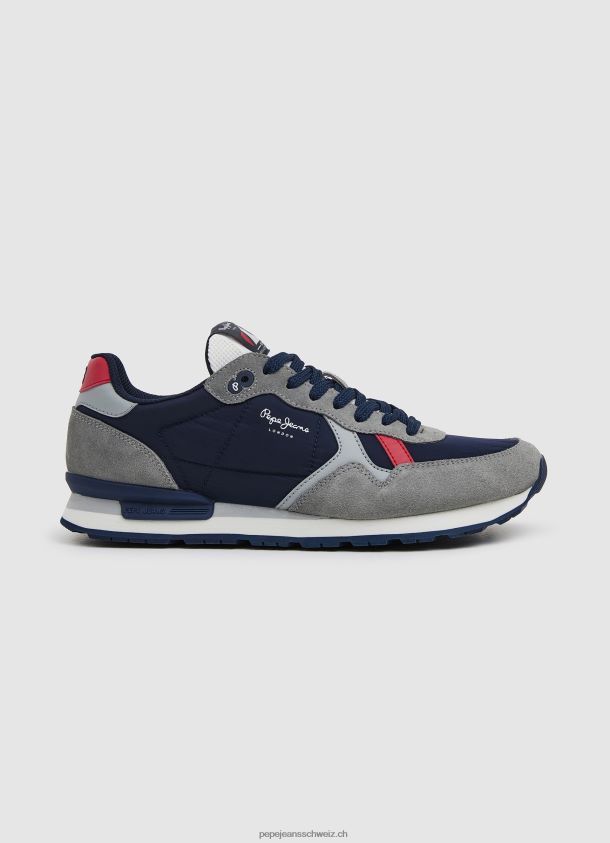 brit man studio retro turnschuhe Männer Pepe Jeans grau 84XH6T1181