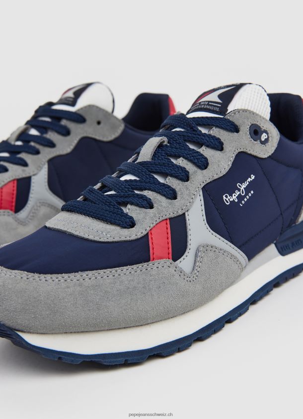 brit man studio retro turnschuhe Männer Pepe Jeans grau 84XH6T1181
