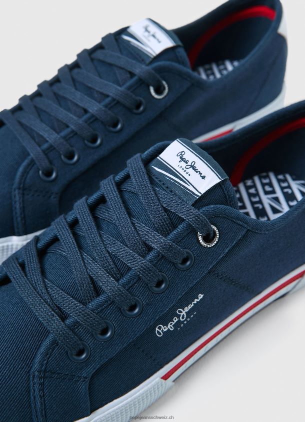 einfache Brady-Turnschuhe Männer Pepe Jeans Marine 84XH6T1239