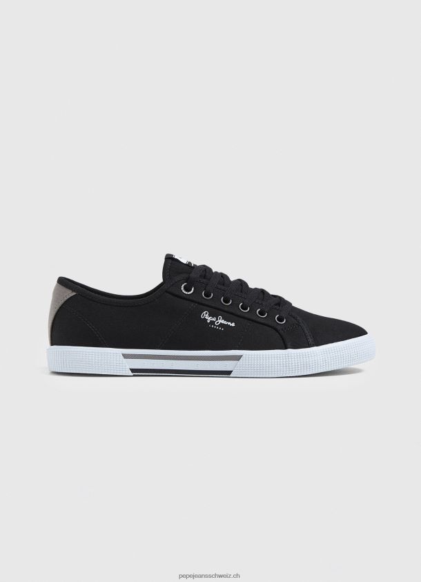 einfache Brady-Turnschuhe Männer Pepe Jeans Schwarz 84XH6T1241