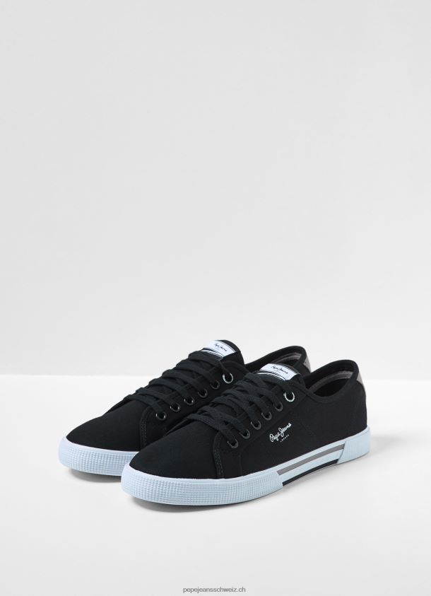 einfache Brady-Turnschuhe Männer Pepe Jeans Schwarz 84XH6T1241