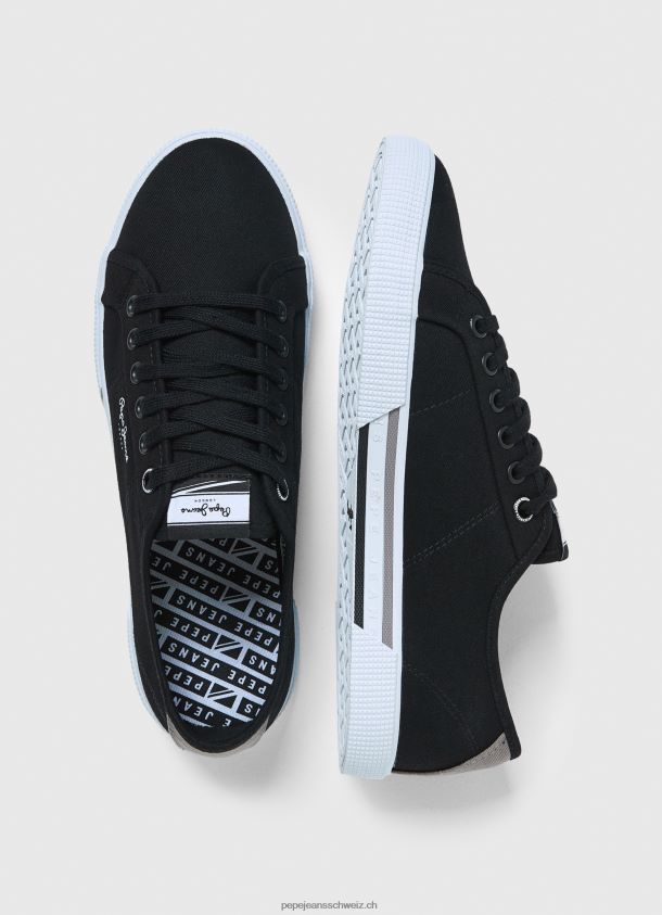 einfache Brady-Turnschuhe Männer Pepe Jeans Schwarz 84XH6T1241