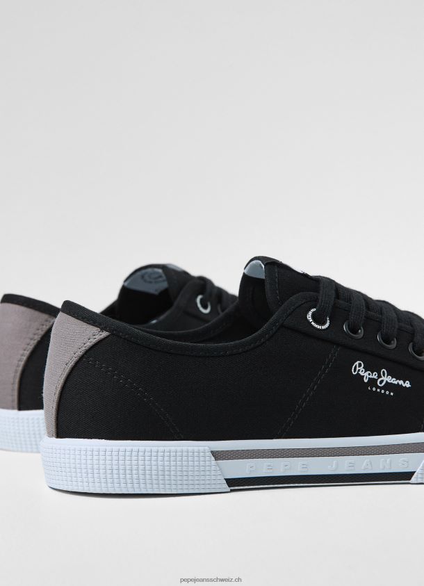 einfache Brady-Turnschuhe Männer Pepe Jeans Schwarz 84XH6T1241