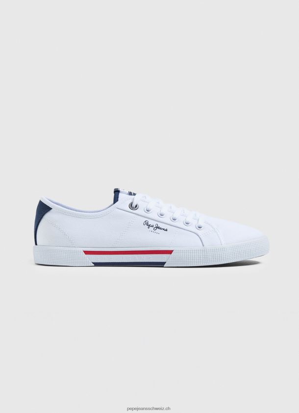 einfache Brady-Turnschuhe Männer Pepe Jeans Weiss 84XH6T1242