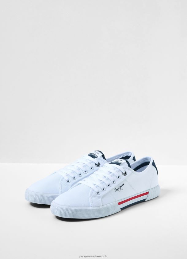 einfache Brady-Turnschuhe Männer Pepe Jeans Weiss 84XH6T1242