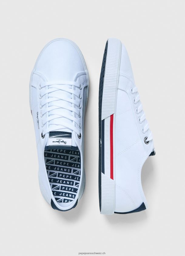 einfache Brady-Turnschuhe Männer Pepe Jeans Weiss 84XH6T1242
