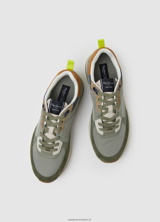 london pro kombinierte turnschuhe Männer Pepe Jeans khakigrün 84XH6T1188