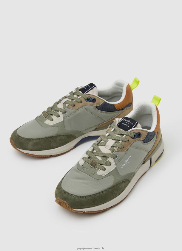 london pro kombinierte turnschuhe Männer Pepe Jeans khakigrün 84XH6T1188