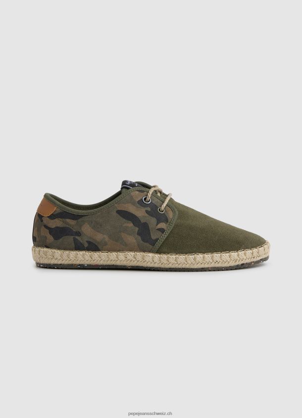 touristische claic blucher turnschuhe Männer Pepe Jeans khakigrün 84XH6T1249