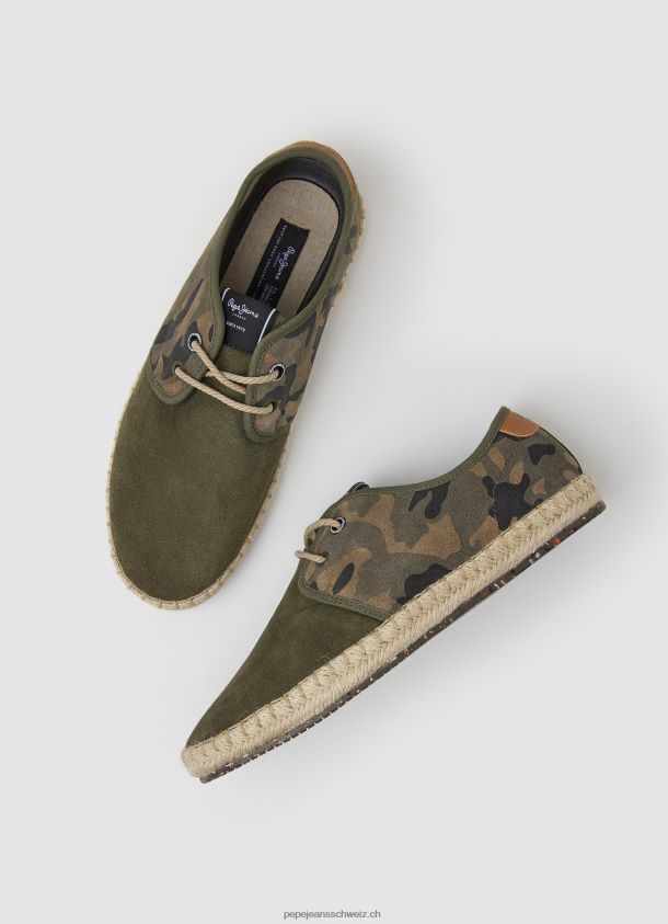 touristische claic blucher turnschuhe Männer Pepe Jeans khakigrün 84XH6T1249