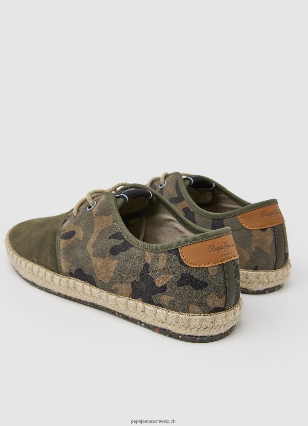 touristische claic blucher turnschuhe Männer Pepe Jeans khakigrün 84XH6T1249