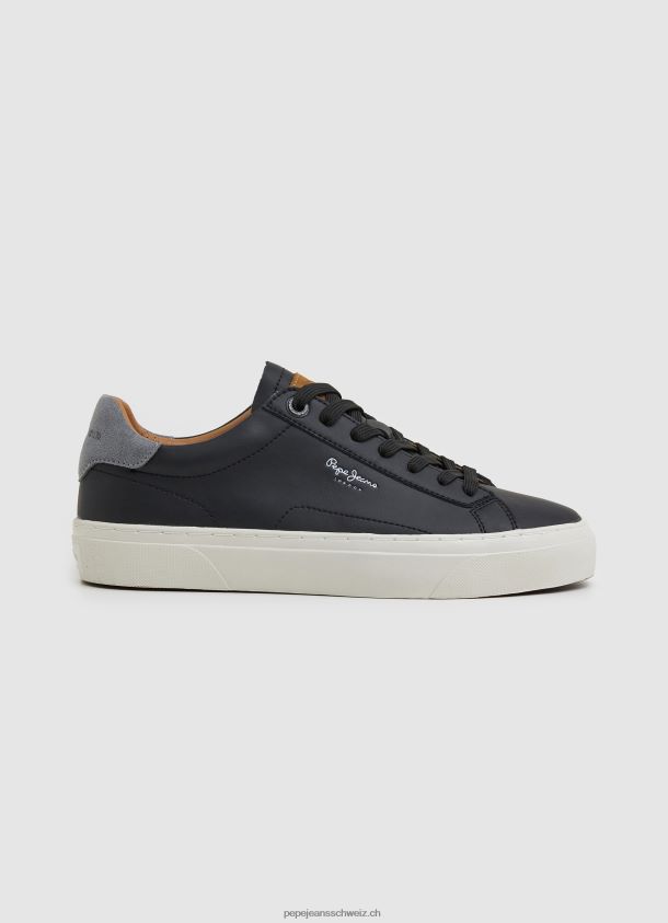 yogi original lederturnschuhe Männer Pepe Jeans Schwarz 84XH6T1183