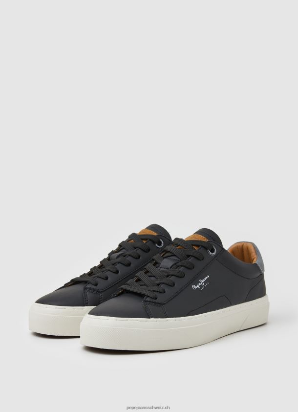 yogi original lederturnschuhe Männer Pepe Jeans Schwarz 84XH6T1183